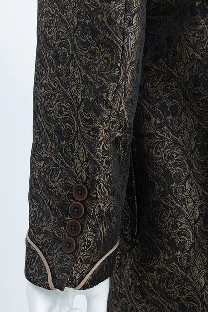 Textured Trim Tuxedo Jacket