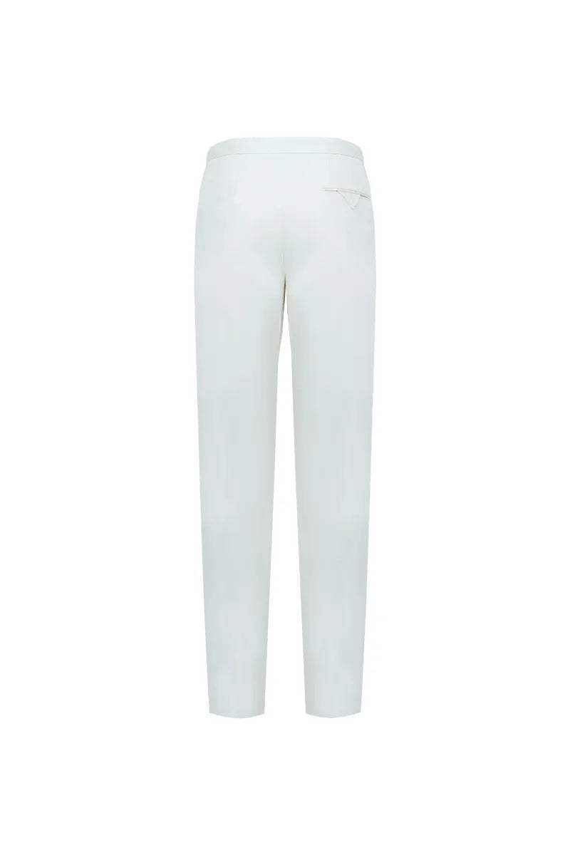 The Drawstring Flat-Front Cotton Trouser