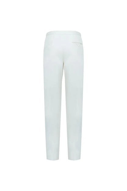 The Drawstring Flat-Front Cotton Trouser