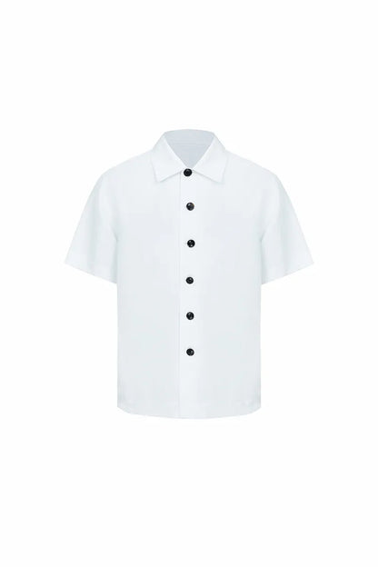 The Linen Blazer-Collar Shirt