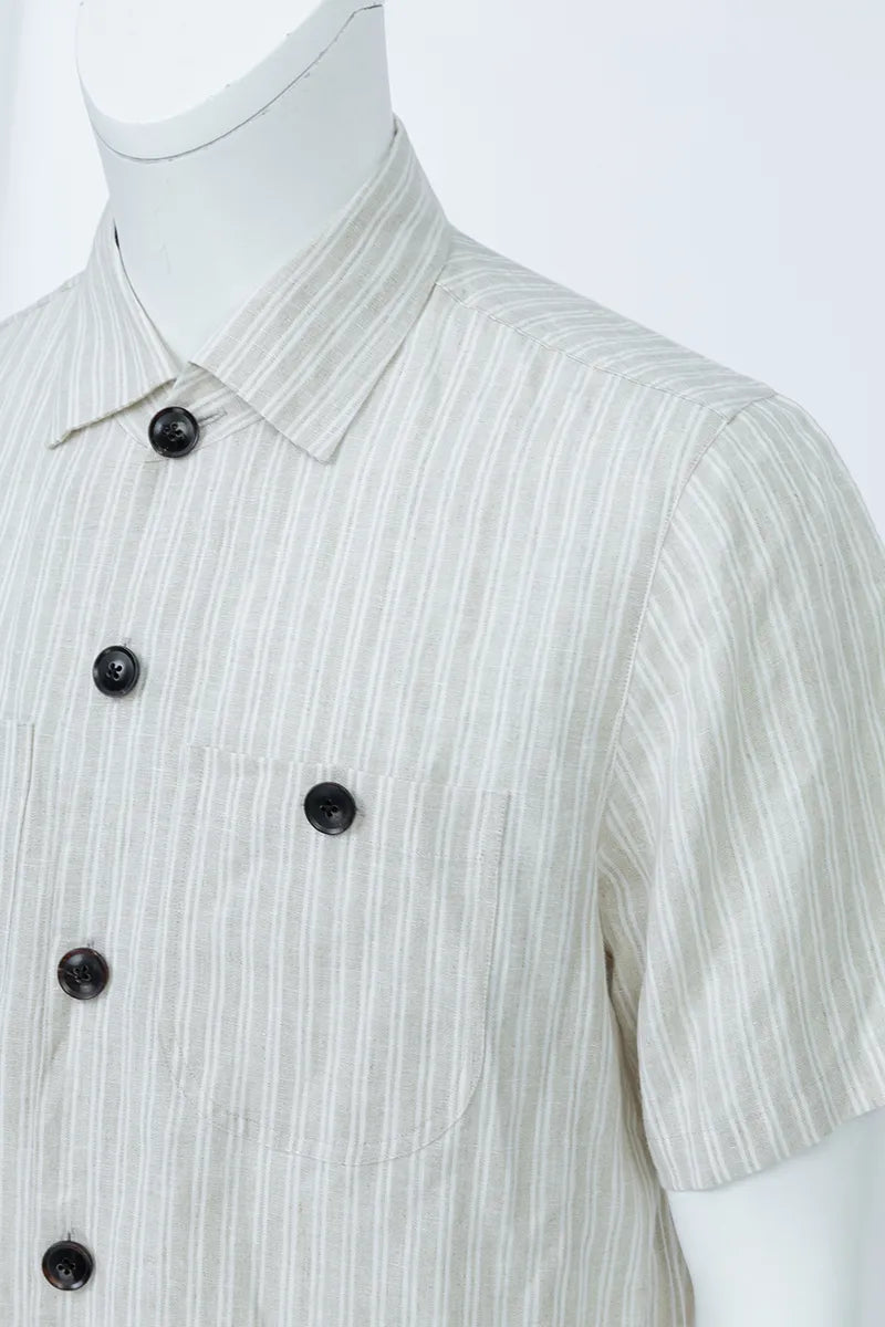 The Striped Linen Pocket Shirt