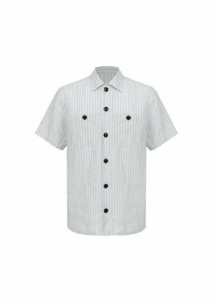 The Striped Linen Pocket Shirt