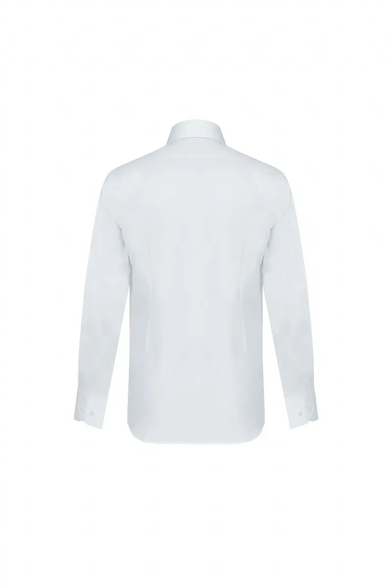 Curved V-Collar Business Shirt