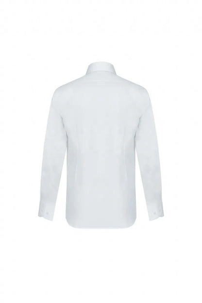 Curved V-Collar Business Shirt