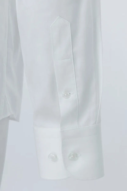 Curved V-Collar Business Shirt