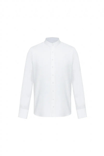 Stand Collar Cotton Business Shirt
