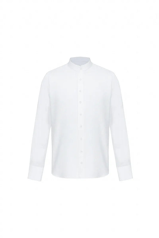 Stand Collar Cotton Business Shirt