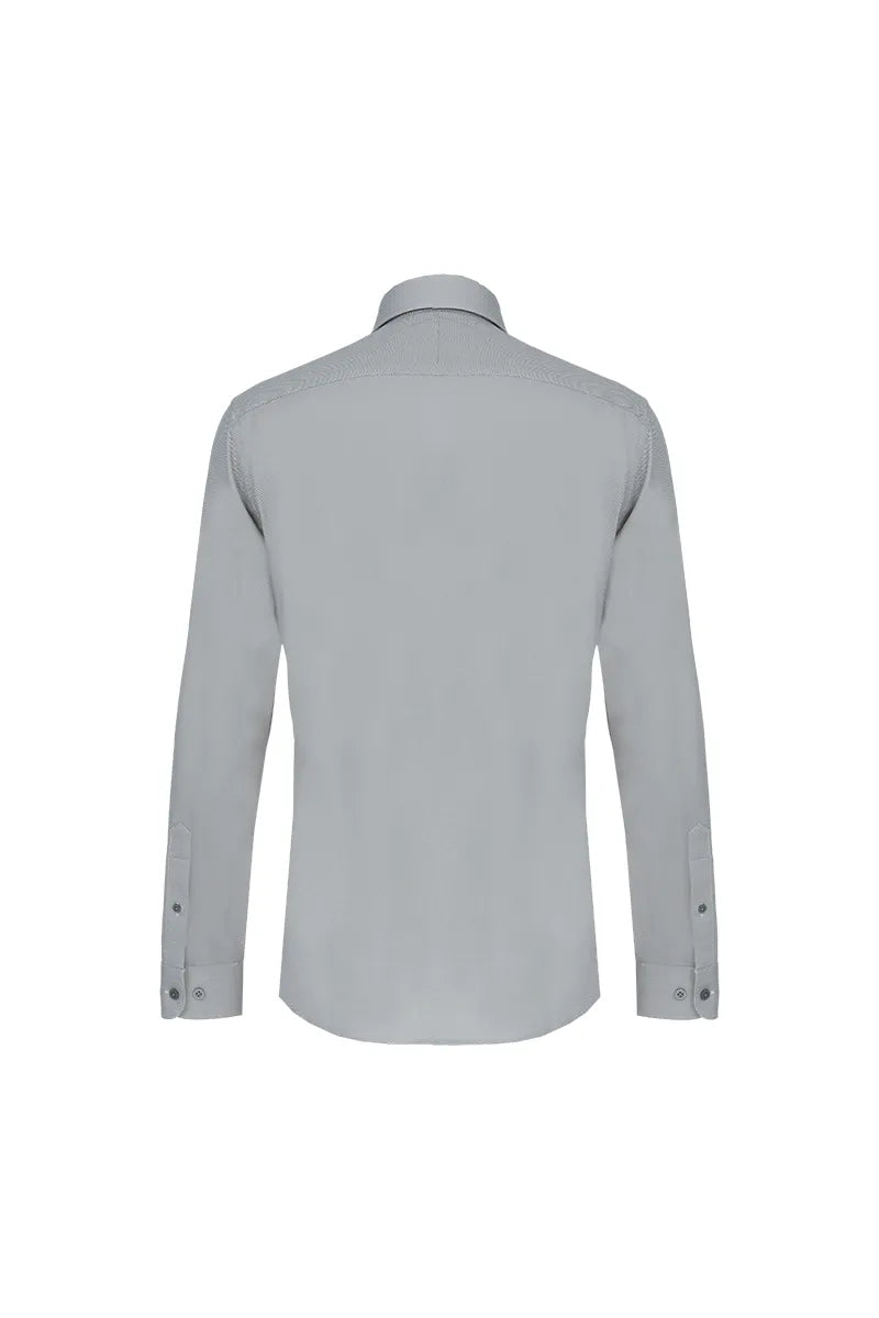 Rounded Collar Stretch Business Shirt