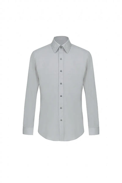 Rounded Collar Stretch Business Shirt