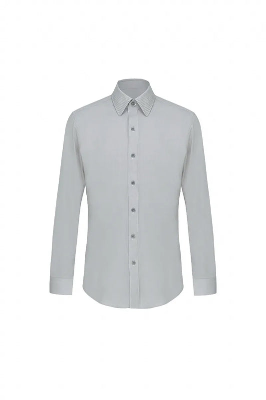 Rounded Collar Stretch Business Shirt