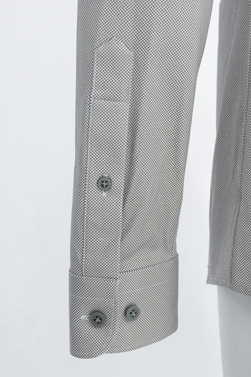 Rounded Collar Stretch Business Shirt