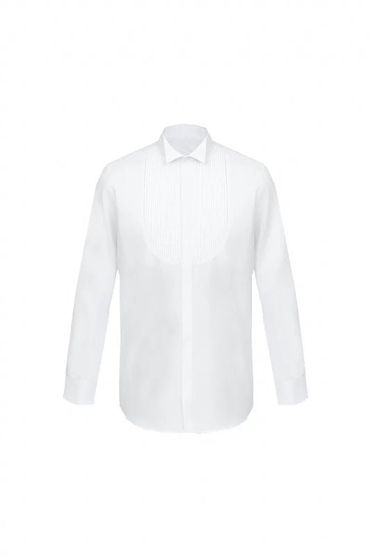 French Pleat Formal Cotton Shirt