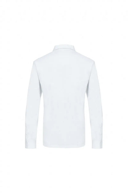Essential Long-Sleeve White Polo