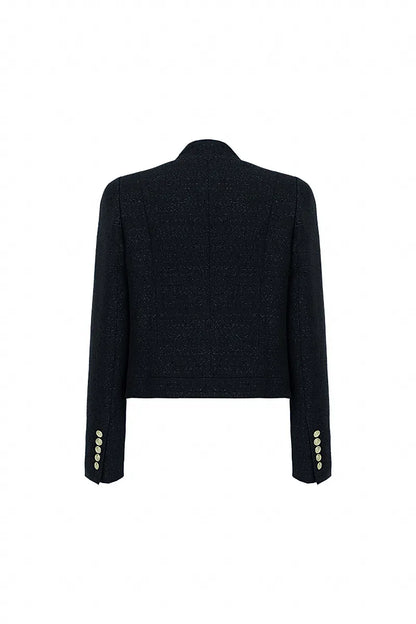 The Textured Metallic-Detail Blazer