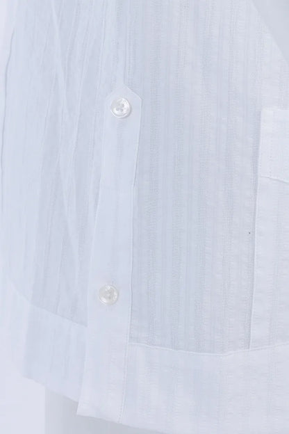 The Pin-Tuck Seersucker Utility Overshirt