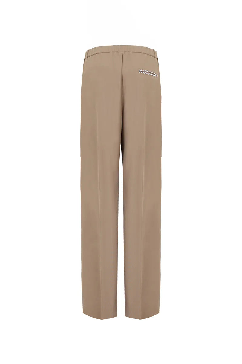 The Elastic-Waist Wide-Leg Trouser