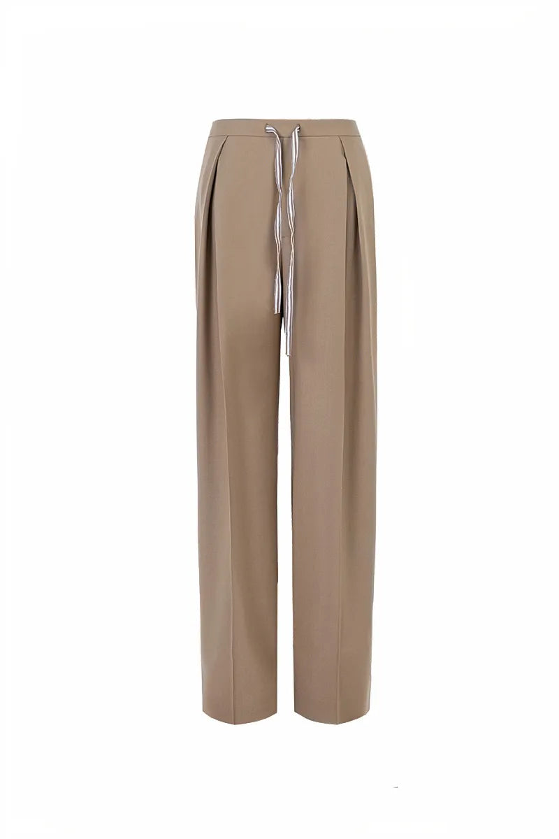 The Elastic-Waist Wide-Leg Trouser