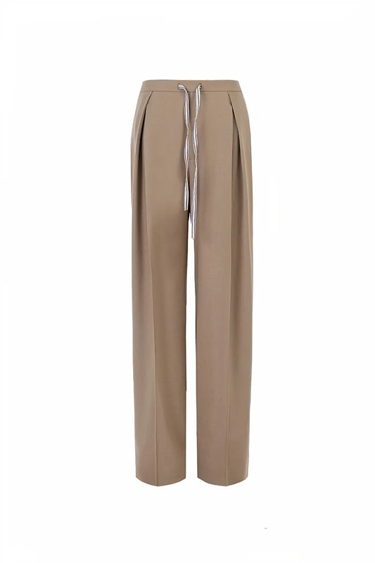 The Elastic-Waist Wide-Leg Trouser