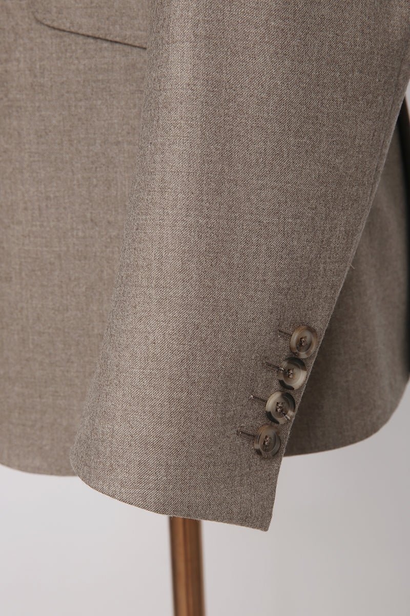 Light Brown Flannel - 2 Piece Suit 60 / Short