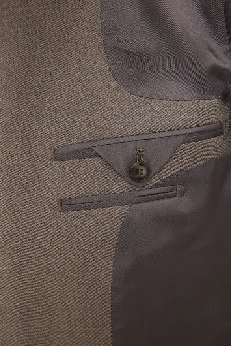 Light Brown Flannel - 2 Piece Suit 60 / Short