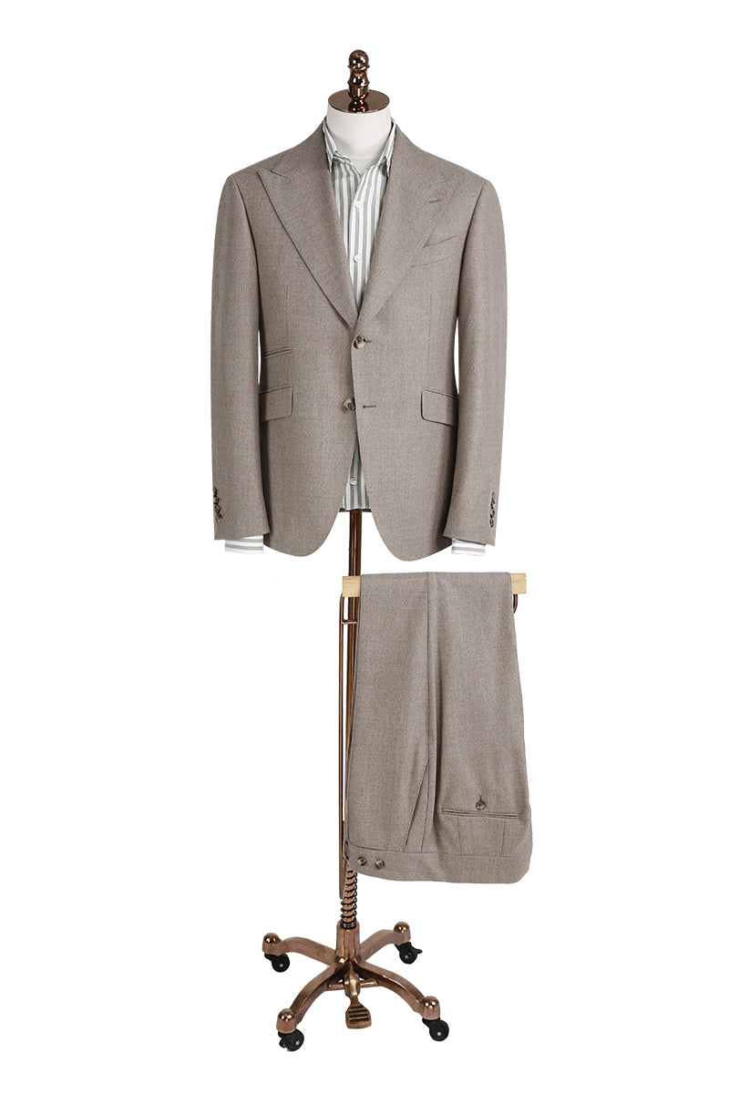 Light Brown Flannel - 2 Piece Suit 60 / Short