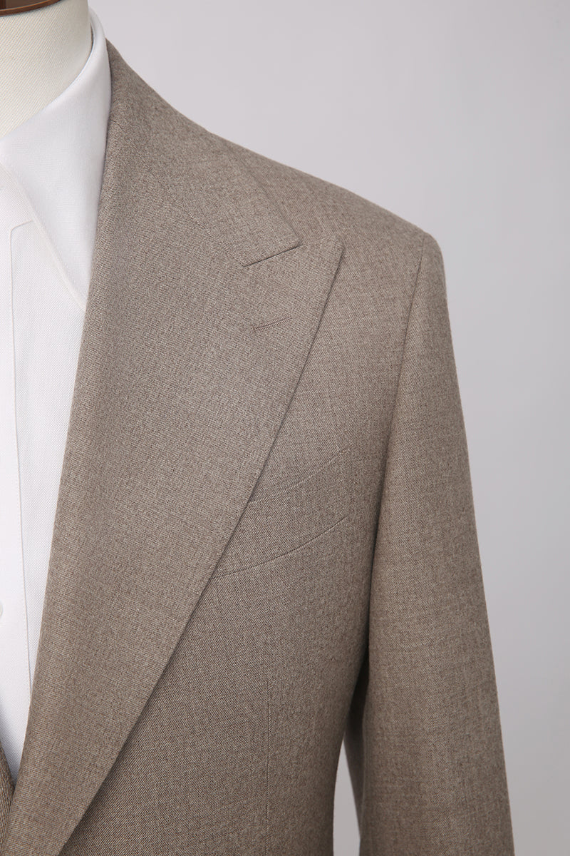 Light Brown Flannel - 2 Piece Suit 60 / Short