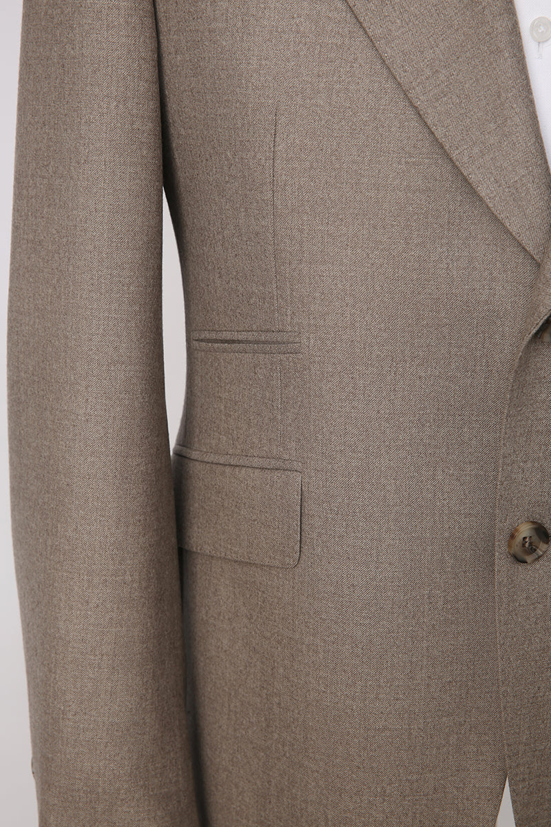 Light Brown Flannel - 2 Piece Suit 60 / Short