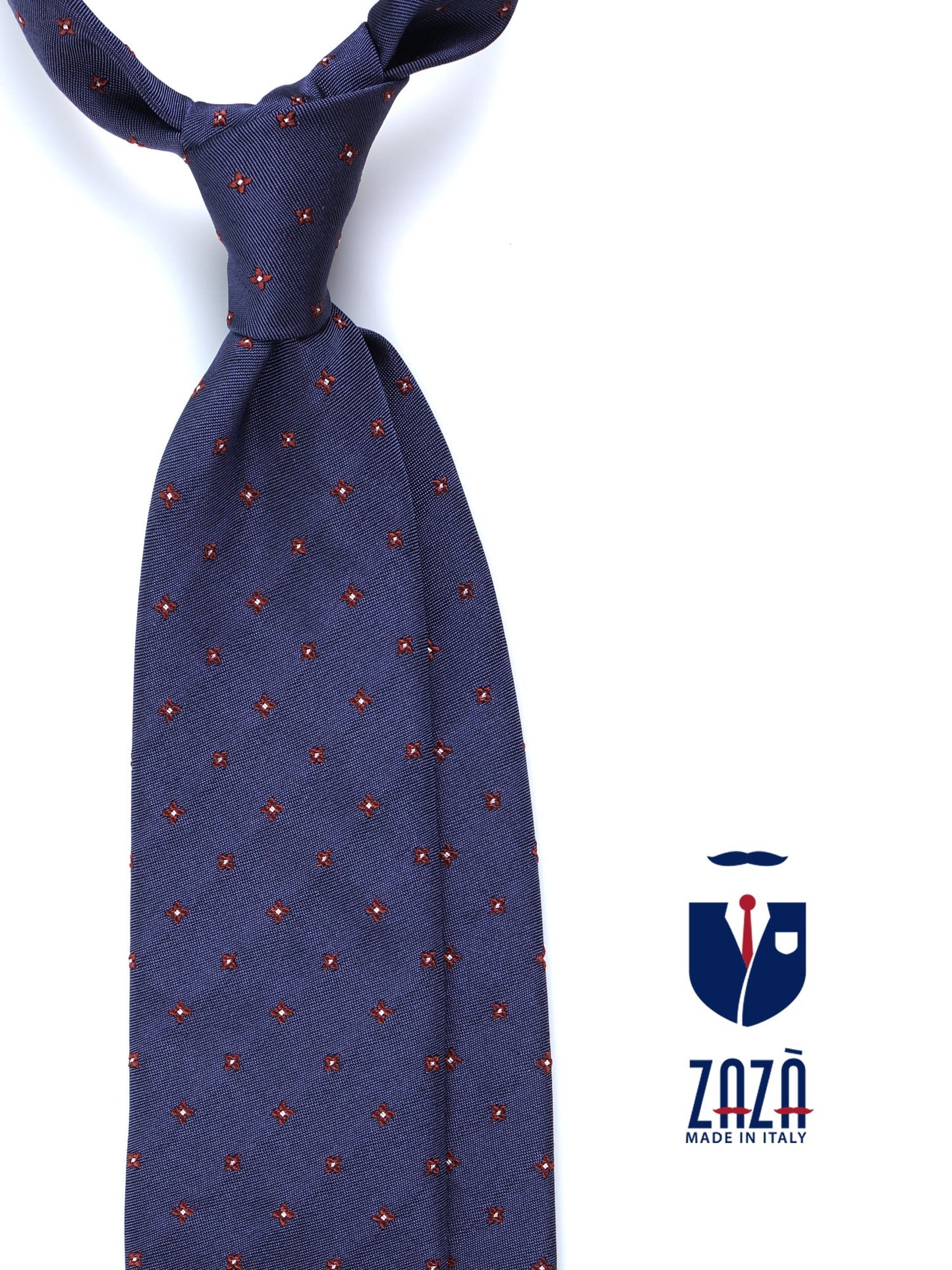 Luxury 3-Fold Silk Necktie in Blue