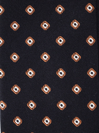 Luxury 3-Fold Silk Necktie in Black