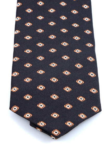 Luxury 3-Fold Silk Necktie in Black