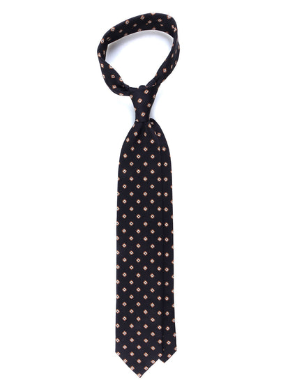 Luxury 3-Fold Silk Necktie in Black