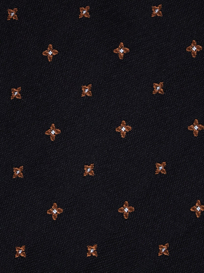 Luxury 3-Fold Silk Necktie in Black