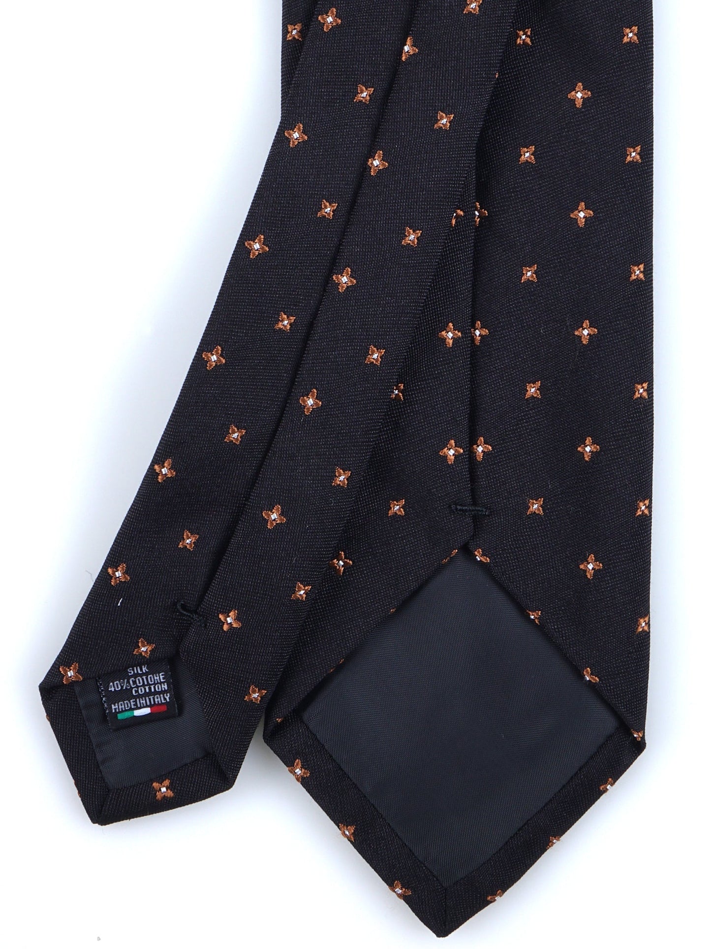 Luxury 3-Fold Silk Necktie in Black