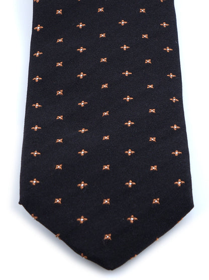 Luxury 3-Fold Silk Necktie in Black
