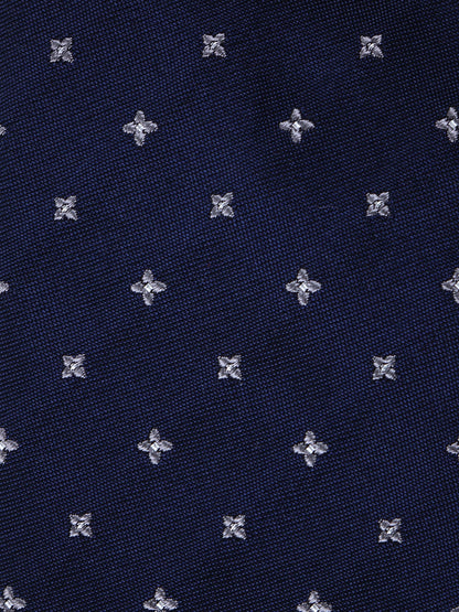 Luxury 3-Fold Silk Necktie in Blue