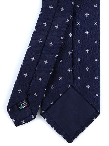 Luxury 3-Fold Silk Necktie in Blue