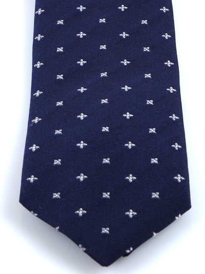 Luxury 3-Fold Silk Necktie in Blue