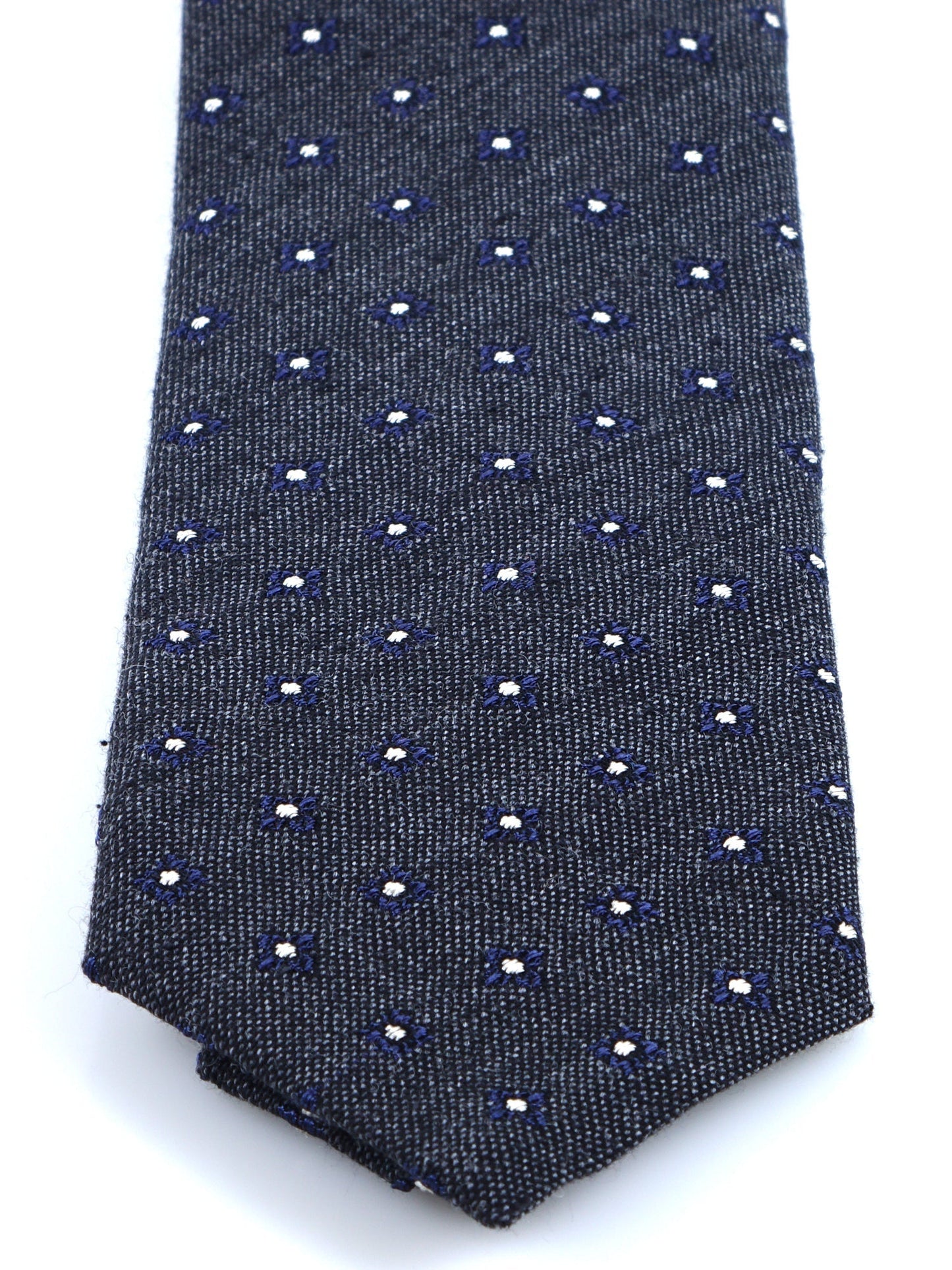 Luxury 3-Fold Silk Necktie in Grey