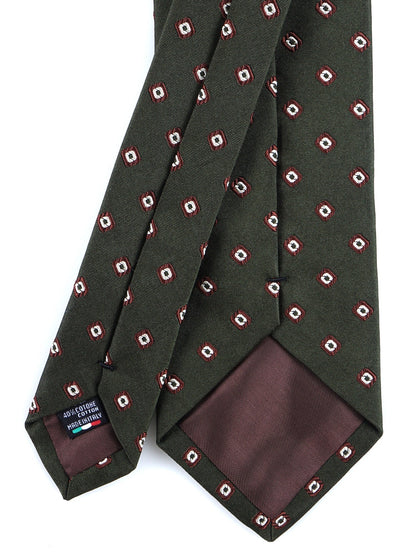 Luxury 3-Fold Silk Necktie in Green