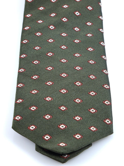 Luxury 3-Fold Silk Necktie in Green