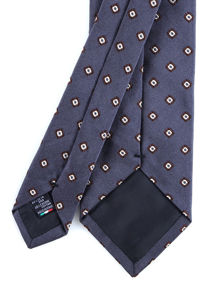 Luxury 3-Fold Silk Necktie in Grey