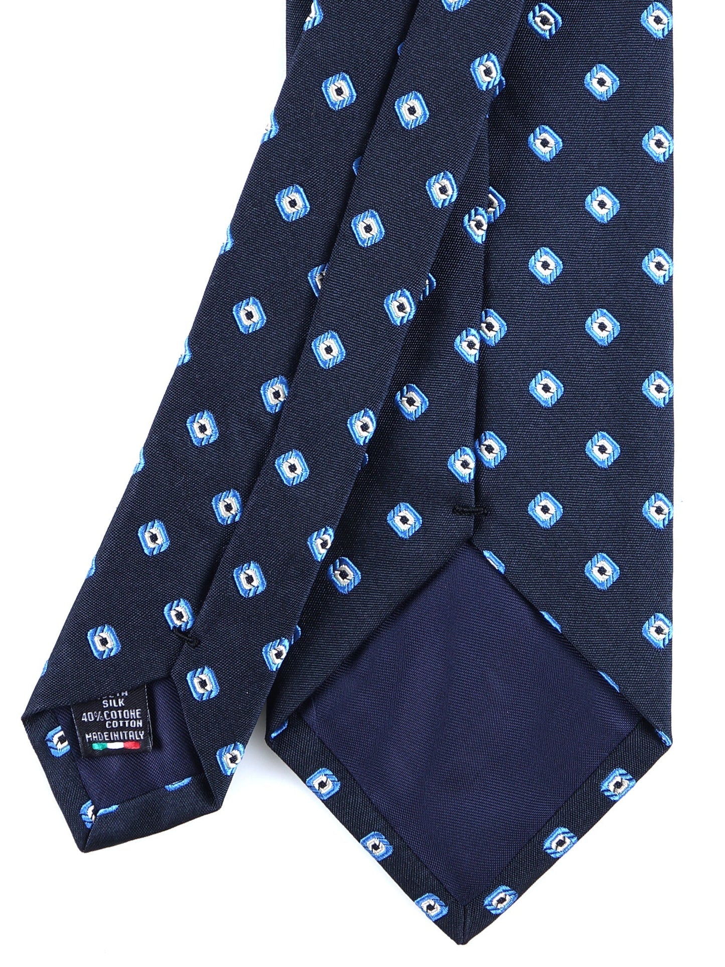 Luxury 3-Fold Silk Necktie in Blue