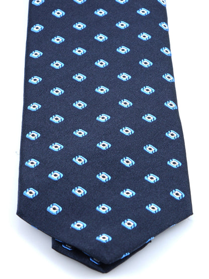 Luxury 3-Fold Silk Necktie in Blue