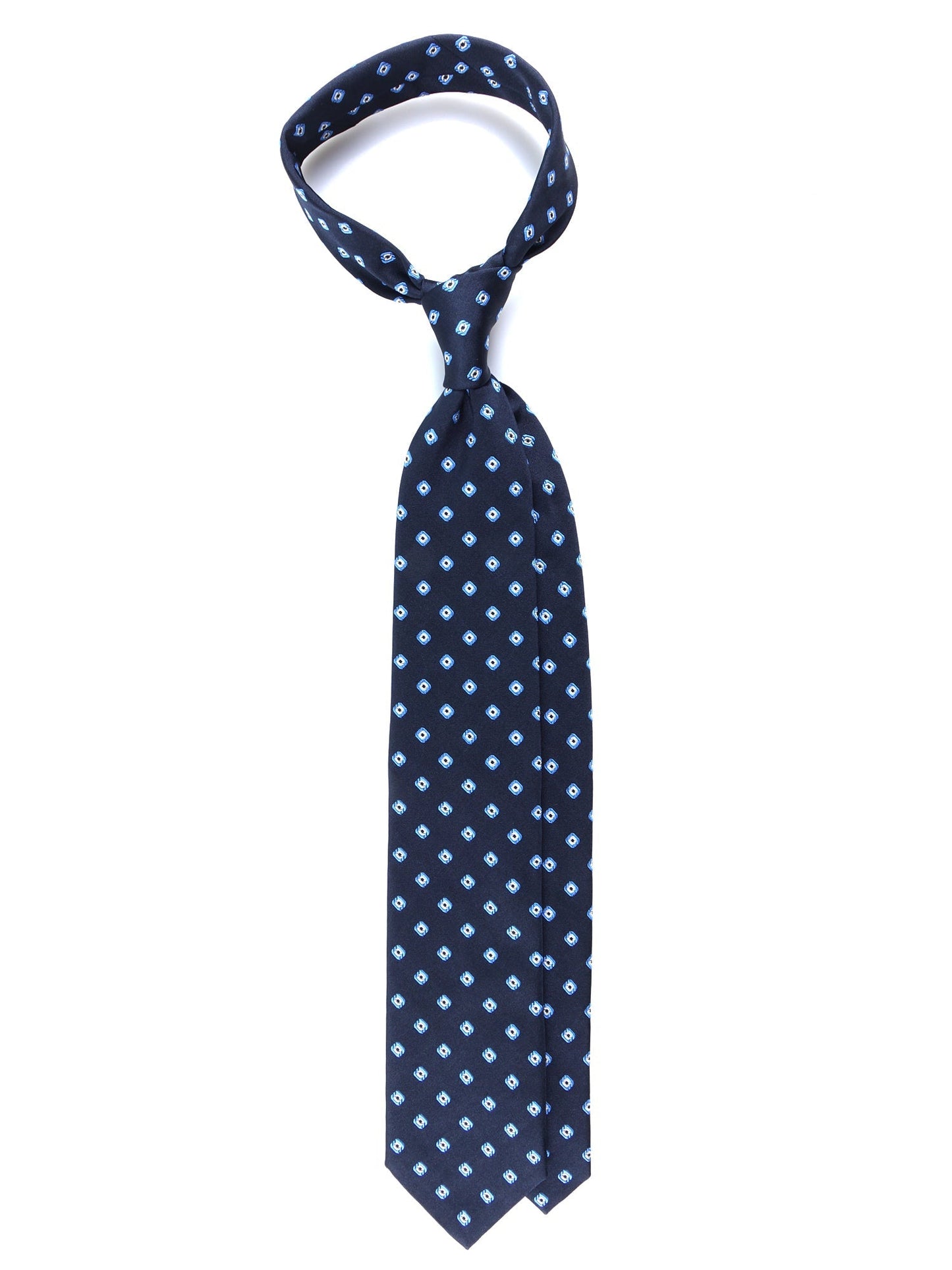 Luxury 3-Fold Silk Necktie in Blue