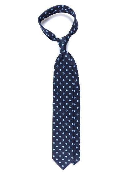 Luxury 3-Fold Silk Necktie in Blue