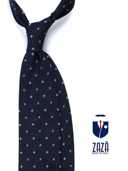 Luxury 3-Fold Silk Necktie in Blue