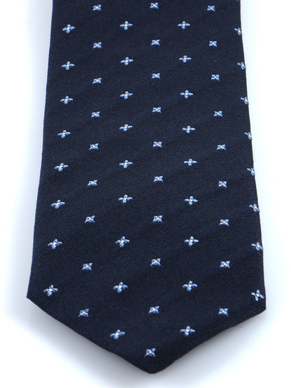 Luxury 3-Fold Silk Necktie in Blue