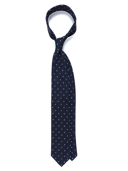 Luxury 3-Fold Silk Necktie in Blue