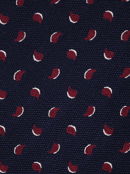 Luxury 3-Fold Silk Necktie in Blue