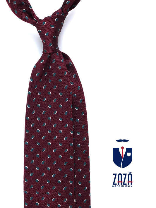 Luxury 3-Fold Silk Necktie in Red